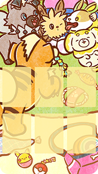 Arrière-plan — Yamper, Growlithe, Lillipup, Rockruff & Fidough